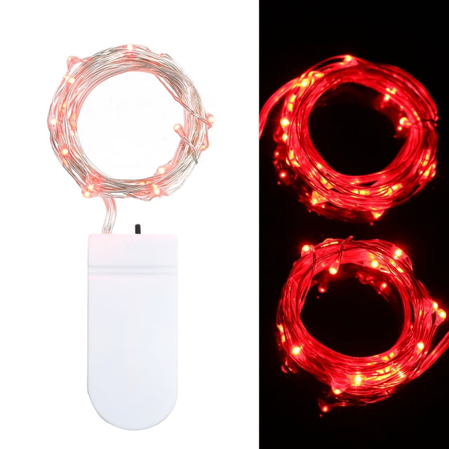 3M/9.8FT 30 LED Fairy Starry Copper Wire String Battery Operated Powered IP65 Water Resistance Extra Flexible Bendable Light Strip for Holiday Christmas Xmas Halloween Festival Decorations