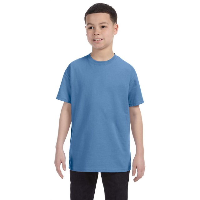 Hanes 54500 Youth Tagless T-Shirt - Carolina Blue - Small
