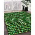 thumbnail image 3 of Ahgly Company Machine Washable Indoor Round Transitional Dark Forest Green Area Rugs, 5' Round, 3 of 7