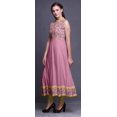 thumbnail image 3 of Bimba Rose Pâle2 Kurti Indienne Longue à Fleurs pour Femmes Tenue de Fête Imprimée Sans Manches Robe Anarkali Kurti Moyen, 3 of 6