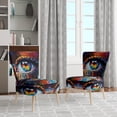 thumbnail image 2 of Designart « Vibrant Colorful Eye II » Fauteuil d'Appoint Moderne Bleu Rembourré - Fauteuil Moderne pour Salon, 2 of 7