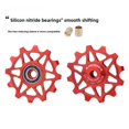 thumbnail image 3 of Ceramic Bearing Rear Derailleur Pulley for Road & Mountain Bikes - Lightweight Aluminum Alloy Guide Wheel with 12T/14T Gear Options, Smooth Rotation, Easy Installation (12T, Red), 3 of 6