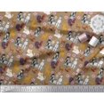 thumbnail image 3 of Soimoi Velvet Fabric Reindeer,Hen & Cock Bird Print Sewing Fabric Yard 58 Inch Wide, 3 of 3