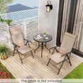 thumbnail image 2 of Costway 1 PCS Patio Folding Dining Chair with 7-Level Adjustable High Backrest for Garden Brown, 2 of 10
