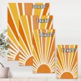 thumbnail image 4 of Designart Minimalist Bright Shining Orange Sun Rays II Canvas Wall Art, 4 of 4