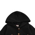 thumbnail image 4 of Infant Baby Girls Boys Solid Color Romper Long Sleeve Hooded Jumpsuit with Pockets for Spring Fall, 4 of 6