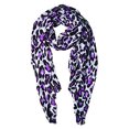 thumbnail image 1 of Peach Couture Écharpes Légères d'Été Mode Froissé Léopard Violet, 1 of 1
