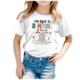 thumbnail image 1 of WEAIXIMIUNG Chemises pour Fillettes 4T Automne Enfants Rentrée Scolaire Imprimé Graphique Col Rond Manches Courtes T-Shirt Décontracté d'Été, 1 of 4