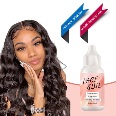 Ensemble de Trois Pièces de Colle pour Perruque, Extensions de Cheveux Sans Traces Colle pour Perruque Couvre-Chef en Dentelle Colle de Rideau pour Cheveux Invisible Colle Forte n'Abîme Pas la Peau