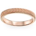 thumbnail image 1 of Bague de Mariage Sculptée à la Main en Or Rose 14K, 1 of 2