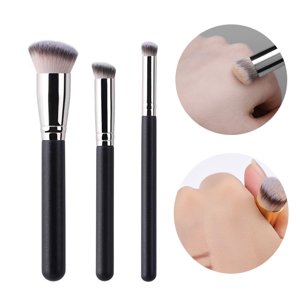 CALIYI 3pcs Brosses de maquillage, Brosse de mélange de la poudre de la Fondation en mélange de blush, Outils de maquillage cosmétique professionnel