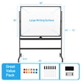 thumbnail image 3 of Costway 48"x36" Mobile Magnetic Double-Sided Reversible Whiteboard Height Adjust, 3 of 8