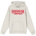 thumbnail image 1 of Stranger Things Chandail à Capuchon à Logo Classique – Chandail à Capuchon Sable - Grand, 1 of 2