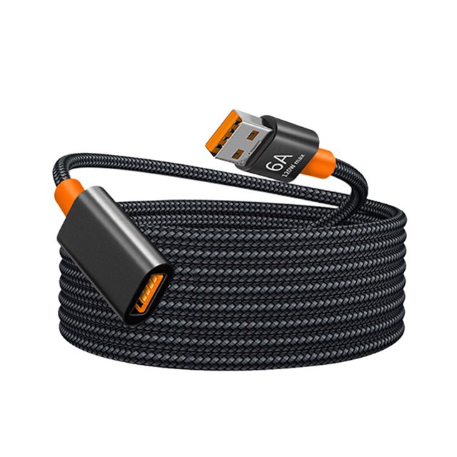 CNKOO 150cm/59.06in Aluminum USB Extension Cable Male to Female Data Cable USB Extender for Computer Camera TV Printer