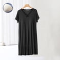 thumbnail image 2 of Timegard Pyjama pour Femme avec Soutien-Gorge Intégré Manches Courtes Col en V à Volants Tenue d'Intérieur Confortable Chemise de Nuit Décontractée, 2 of 6