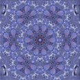 thumbnail image 1 of Ahgly Company Tapis d'Intérieur Lavable en Machine Carré Transitionnel Bleu Ciel, 4 Pieds Carré, 1 of 7