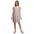 thumbnail image 3 of Moomaya Chemise de Nuit à Manches Courtes Imprimée pour Femmes, Col Rond, en Coton, Vêtement de Nuit, 3 of 5
