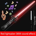 thumbnail image 2 of Sabre Laser Jouet Rouge de 29,5 Pouces, Épée DEL Rétractable avec Effets Sonores, Bâton Lumineux Clignotant pour Garçons et Enfants, Extérieur, Rouge, 2 of 7