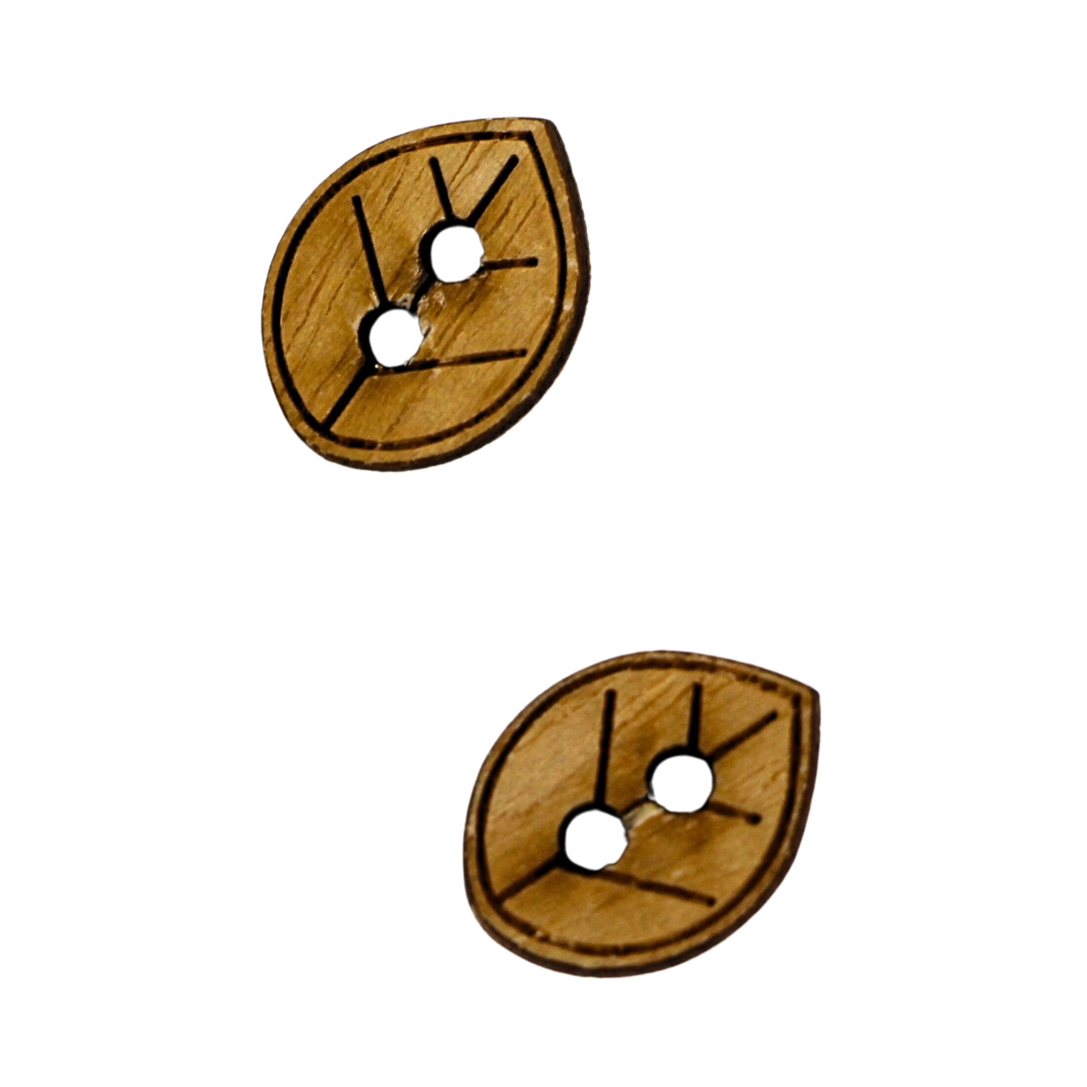 LA VOGUE Buttons, naturel Material - 2 pieces, 20 mm (3/4 in), Wood Sheep