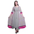 thumbnail image 1 of Bimba Robe Anarkali Imprimée pour Femmes Kurti Indienne Sans Manches Kurta Évasée, 1 of 6
