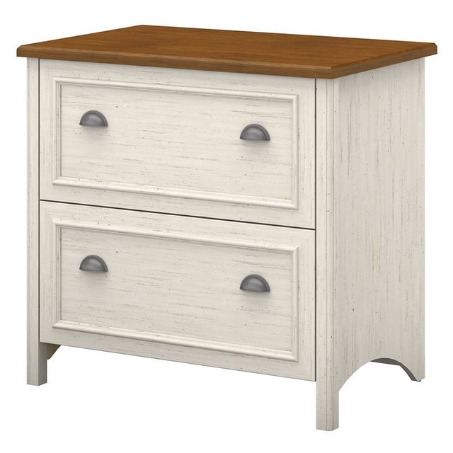 Bush Furniture Fairview 2 Drawer File Cabinet in Antique White
