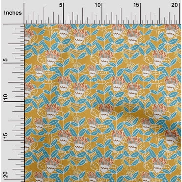 oneOone Rayon Yellow Fabric Abstracts Diy Clothing Quilting Fabric Print Fabric By Yard 56 Inch Wide