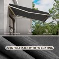 thumbnail image 4 of Outsunny 10' x 8' Electric Retractable Awning w/ Remote Controller, Grey, 4 of 9