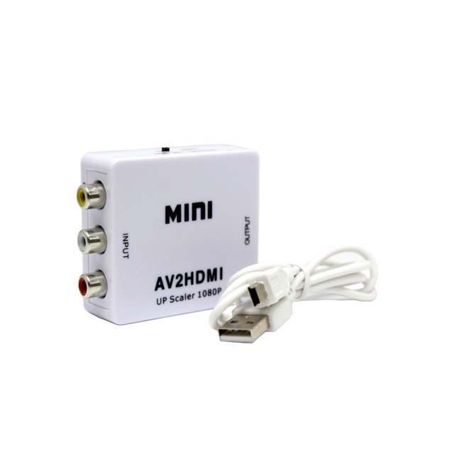 GlobalTone Mini Convertisseur Audio/vidéo RCA vers HDMI AV2HDMI