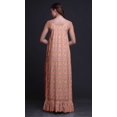 thumbnail image 2 of Bimba Pêche Floral Chrysanthème et Anémone Imprimé Vêtement de Nuit pour Femmes Longue Robe Maxi à Bretelles Spaghetti Tenue de Sommeil Robe X-Grand, 2 of 5
