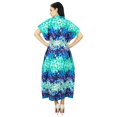 thumbnail image 4 of Bimba Femme Longue Robe de Nuit Bohème en Coton Kaftan Maxi, 4 of 5