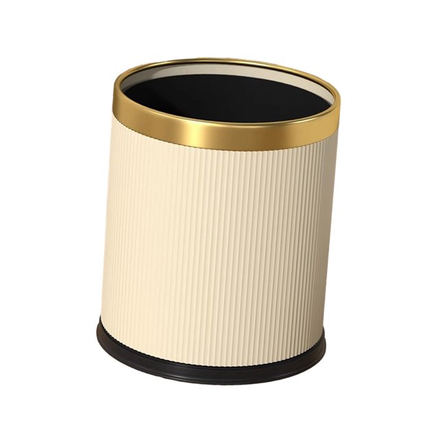 Open Top Trash Can Trash Bucket Garbage Can for Guestroom Restroom Bathroom Yellow