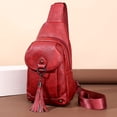 thumbnail image 4 of One Shoulder Crossbody Bag Leather Large Capacity Multi Compartment Women Bag, 4 of 7