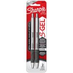 Sharpie S-Gel, Gel Pens, Sleek Metal Gunmetal Barrel, Medium Point (0.7 mm), Black Ink, 2 Count