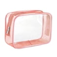 thumbnail image 4 of Clear Makeup Bag Reusable for Women and Men Travel PVC Storage Bag Pink, 4 of 8