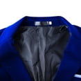 thumbnail image 3 of Bleu Royal Homme Velours Travail Bureau Formel Rendez-Vous Nuits Robes Soirée Modeste Détente Rave Veste Blazer Manteaux pour Hommes Uni Hiver Automne 2025 Vêtements m, 3 of 6