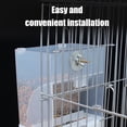 thumbnail image 4 of Bird Feeder for Cage, Adjustable Anti-Splash Transparent Double Mesh, Curved Sliding Tray and Removable Baffle, Small Birds, 4 of 6