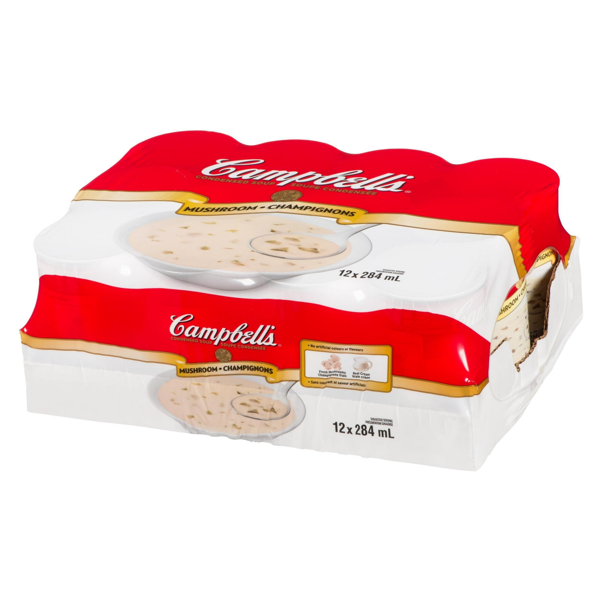 Soupe condensée CampbellMD, Crème de champignons, longue conservation (12 x 284 ml)