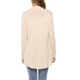 thumbnail image 4 of Wangsaura Women Simple Style Cardigan, Solid Color Long Sleeve Knitwear, 4 of 7