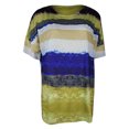 thumbnail image 2 of Innerwin Hauts à Rayures T-Shirt Femme Tenue d'Intérieur Manches Courtes T-Shirt Ample Jaune 4TG, 2 of 8