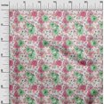 thumbnail image 3 of oneOone Georgette Viscose Green Fabric Asian Floral Craft Projects Decor Fabric Printed By The Yard 42 Inch Wide, 3 of 4