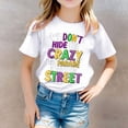 thumbnail image 2 of WEIYLL T-Shirts pour Filles Imprimé Lettres Col Rond Manches Courtes Décontracté Hauts pour Enfants 6-7 Ans, 2 of 5