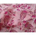 thumbnail image 4 of oneOone Silk Tabby Fabric Leaves|Floral & Paisley Block Printed Fabric 1 Yard 42 Inch Wide, 4 of 4