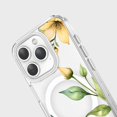 thumbnail image 4 of MagSafe iPhone 15 Pro Yellow Wildflower Clear Case, 4 of 5