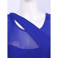 thumbnail image 4 of LiiYii Robe de Ballet Sans Manches en Maille Fluide pour Femmes Costume de Danse Lyrique pour Performance sur Scène Bleu Royal TP, 4 of 8