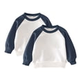 thumbnail image 1 of RXIRUCGD Chandail à Capuche de Sport pour Enfants, Chandail à Col Rond pour Garçons et Filles, Manches Longues (Bleu, Taille : 3-4 Ans), 1 of 2