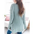 thumbnail image 2 of Cardigan en Tricot à Manches Longues pour Femmes avec Bouton Ouvert sur le devant, 2 of 3