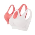 thumbnail image 1 of Timegard 2pc Sports Bras for Women Plus Size High Support Wireless Underwear Breathable Mesh Comfy Bras, 1 of 4
