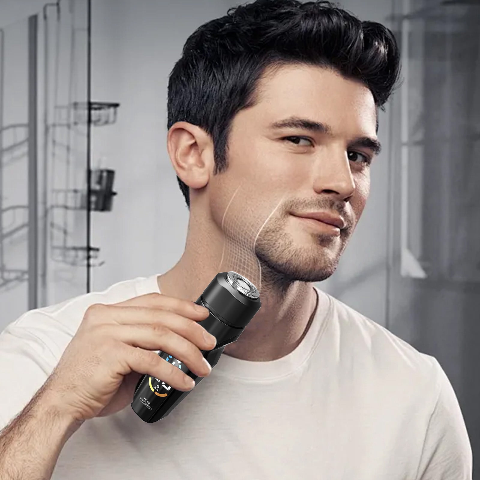 EGNMCR Shaver Men's Shaver Shaver Body Washable Portable Car Rechargeable Shaver electric razor