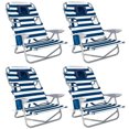 thumbnail image 1 of Ostrich On-Your-Back Outdoor Lounge 5 Position Recline Beach Chair (4 Pack), 1 of 9