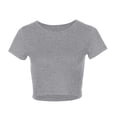thumbnail image 4 of B91xZ T-shirts à Manches Courtes Manches Courtes pour Femmes T-shirts, Gris M, 4 of 5